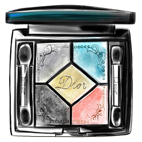 Lucy+Truman+Make+Up+Beauty+Editorial+illustration+watercolour+brand+activation+dior+Product+art+illustrator