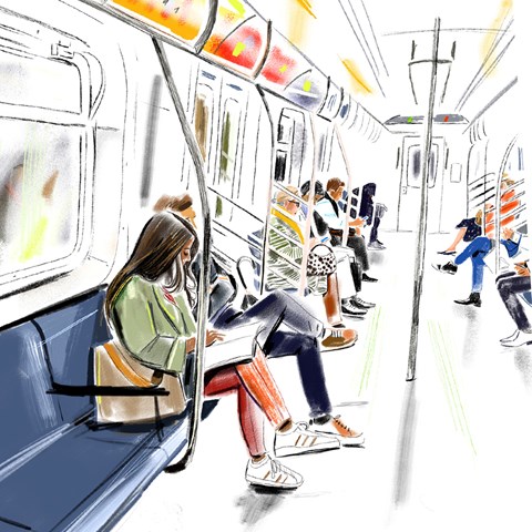 Lucy+Truman+Travel+illustration+New+York+Subway+Illustration+sketchbook+rendering+editorial+Art+illustrator+art+journal+location+drawing