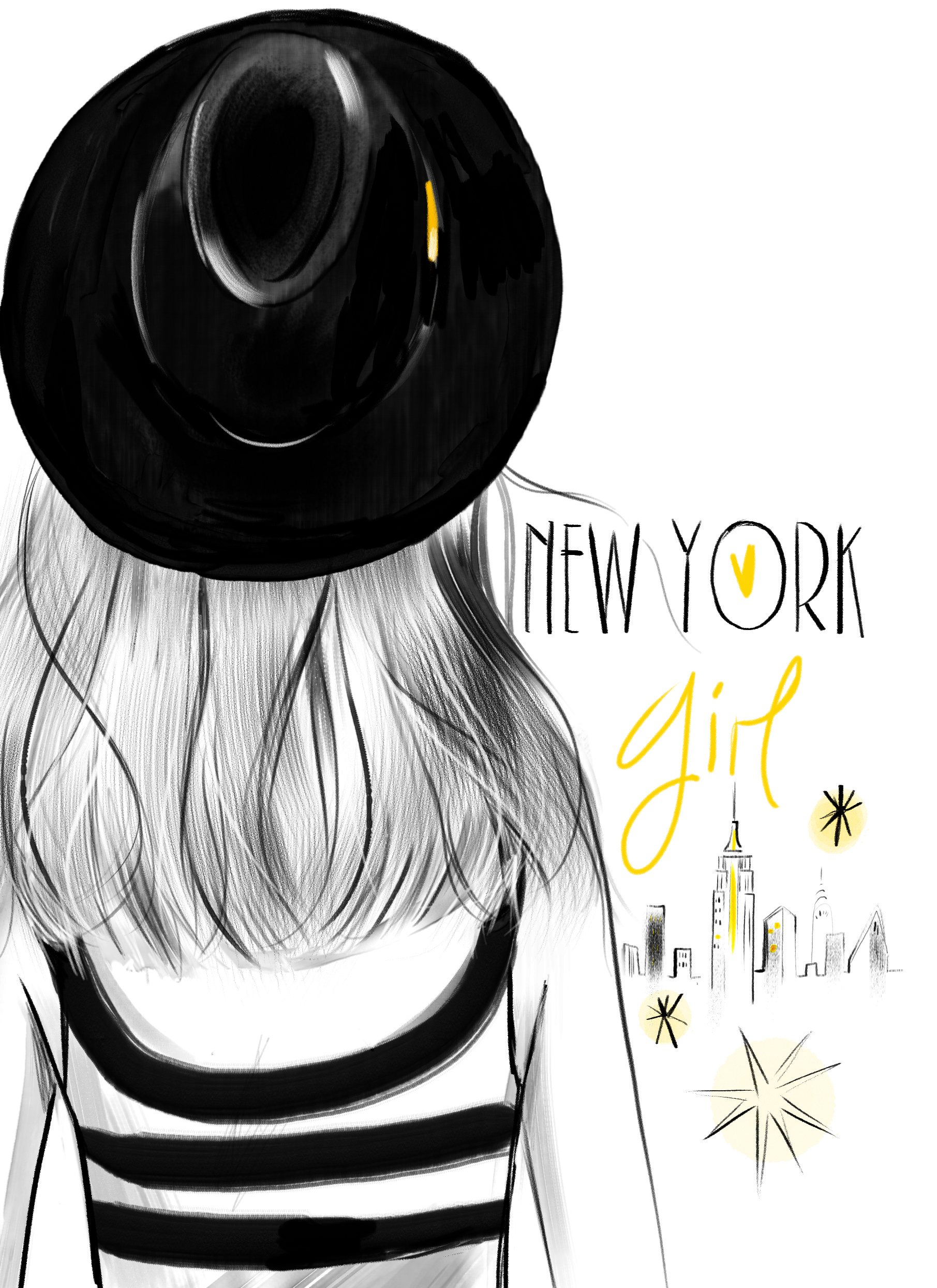 Lucy+truman+new+york+girl+book+illustrator+black+line+illustration+lettering